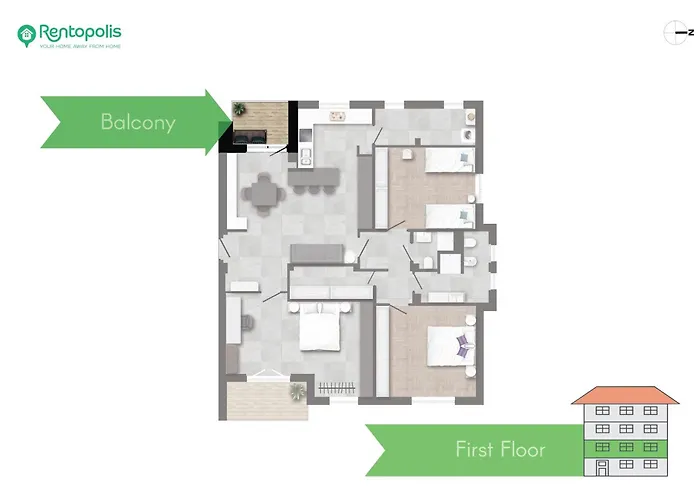Apartment mit 3 Schlafzimmern